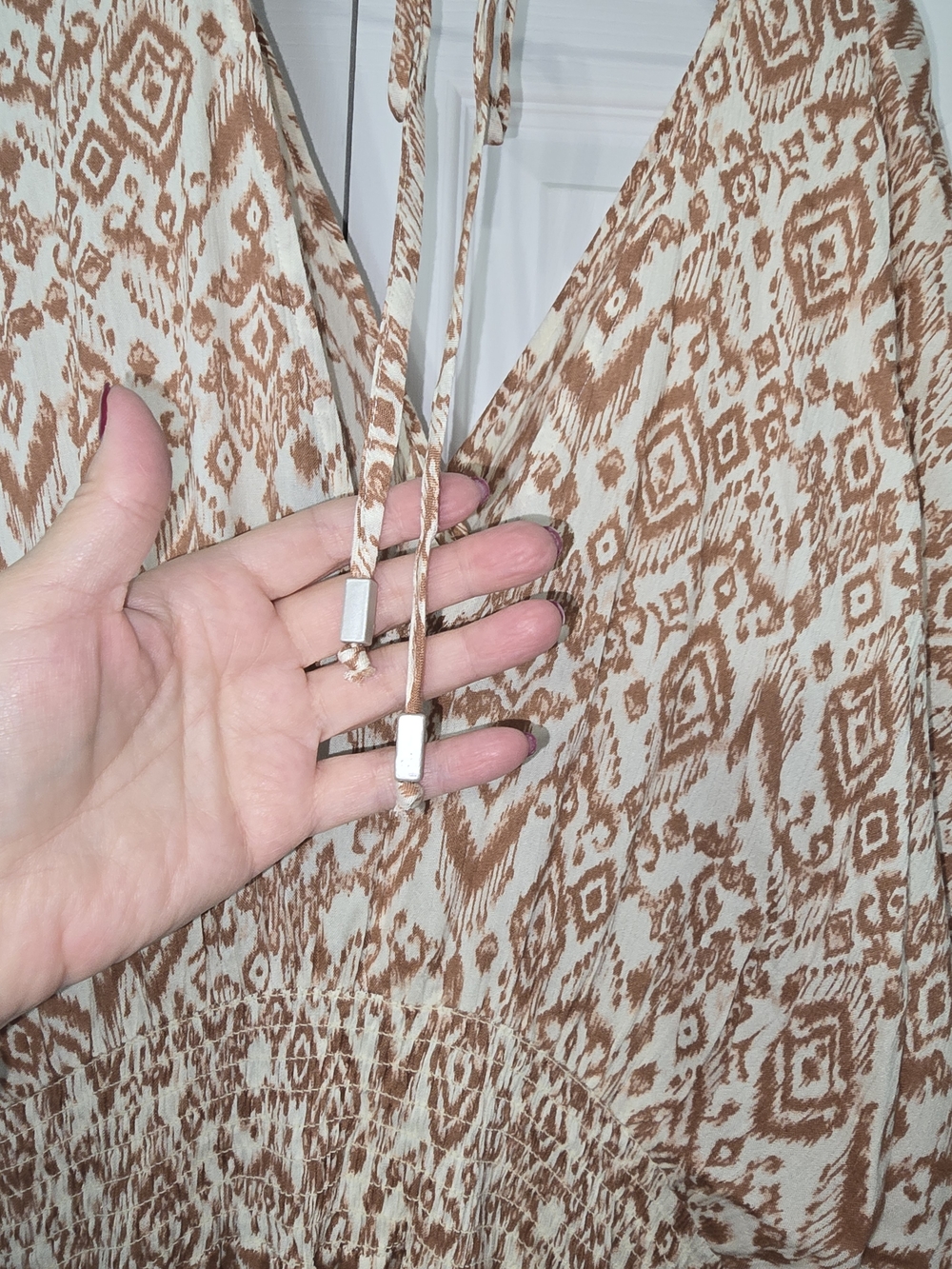 Dex Blush and Cream Printed Maxi Dress - Picture 4 of 7